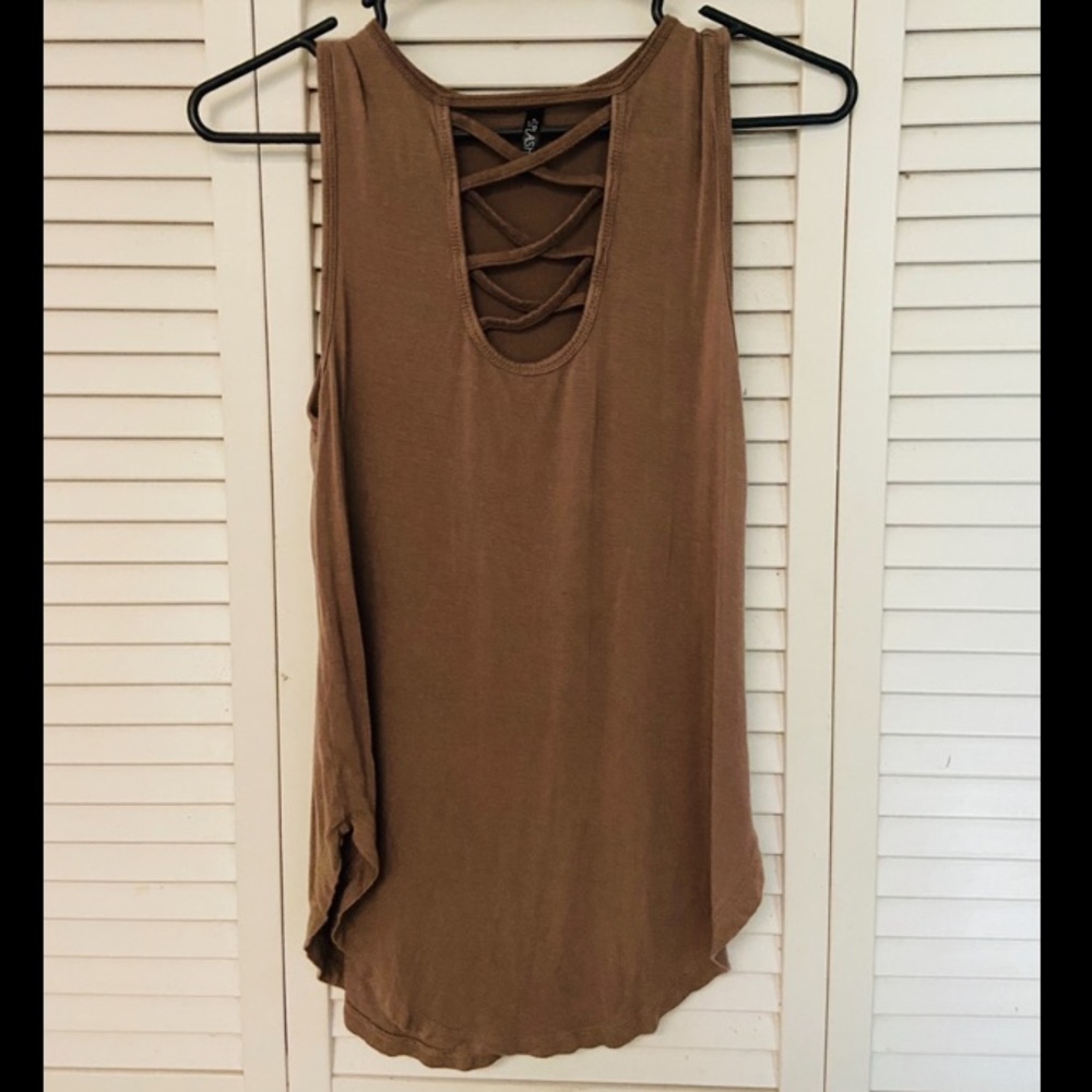 Cross Cross V Neck Tank